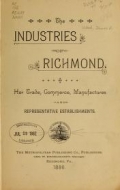Cover of The industries of Richmond