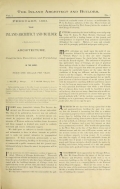 Cover of The Inland architect and builder v.1:no.1-v.4:no.5 (Feb.1883-Dec.1884)