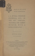 Cover of J. A. McNeill Whistler etchings, etc., in the Art library, Victoria and Albert museum, with a bibliography