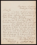 Cover of Joseph Henry letter to C.W. Renwick, dated Smithsonian Institution, Washington, 7 October 1857