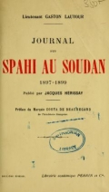 Cover of Journal d'un spahi au Soudan