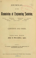 Cover of Journal of the Association of Engineering Societies