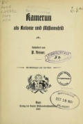 Cover of Kamerun als Kolonie und Missionsfeld