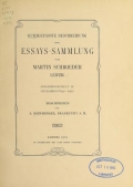 Cover of Kurzgefasste Beschreibung der Essays-Sammlung von Martin Schroeder, Leipzig