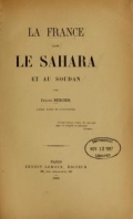 Cover of La France dans le Sahara et au Soudan 