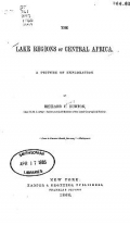 Cover of The lake regions of Central Africa