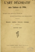 Cover of L'art décoratif aux salons de 1906