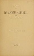 Cover of Las relaciones prehistóricas entre el Perú y la Argentina