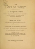 Cover of The laws of whist