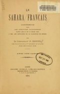 Cover of Le Sahara français