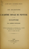 Cover of Les collections de l'Académie royale de peinture et de sculpture
