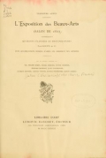 Cover of L'exposition des beaux arts (Salon de 1882)