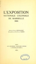 Cover of L'Exposition nationale coloniale de Marseille 1922
