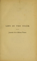 Cover of Life in the Niger