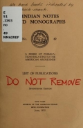 Cover of List of publications