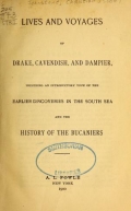 Cover of Lives and voyages of Drake, Cavendish, and Dampier