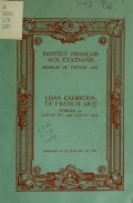 Cover of Loan exhibition of French art