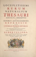 Cover of Locupletissimi rerum naturalium thesauri accurata descriptio, et iconibus artificiosissimis expressio, per universam physices historiam t. 3