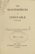 Cover of The masterpieces of Constable (1776-1837)