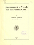 Cover of Measurement of vessels for the Panama canal