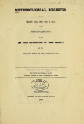 Cover of Meteorological register for the years 1822, 1823, 1824, & 1825