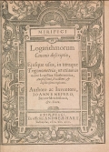 Cover of Mirifici logarithmorum canonis descriptio, ejusque usus, in utraque trigonometria; ut etiam in omni logistica mathematica, amplissimi, facillimi, & ex