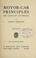 Cover of Motor-car principles