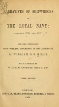 Cover of Narratives of shipwrecks of the Royal Navy