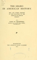 Cover of The Negro in American history