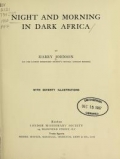 Cover of Night and morning in dark Africa