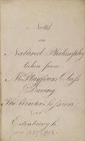 Cover of Notes on Natural Philosophy