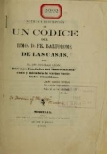 Cover of Noticia y descripción de un codice del Ilmo. D. Fr. Bartolome de las Casas