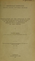 Cover of Observations on the Astacidae in the United States National Museum and in the Museum of Comparative Zoology