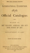 Cover of Official catalogue
