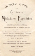 Cover of Official guide to the California Midwinter Exposition in Golden Gate park, San Francisco, California