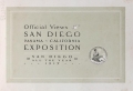 Cover of Official views, San Diego Panama-California Exposition