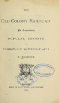 Cover of The Old Colony railroad