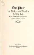 Cover of Old plate, its makers & marks