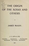 Cover of The origin of the Xosas and others