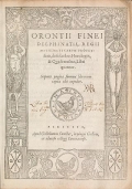Cover of Orontii Finei Delphinatis, regii mathematicarvm professoris, De solaribus horologiis, & quadrantibus, libri quatuor.