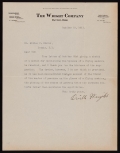 Cover of Orville Wright letter to Hilton C. Brewer, dated the Wright Company, Dayton, Ohio, 29 October 1912