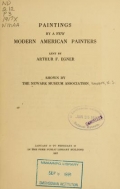 Cover of Paintings by a few modern American painters