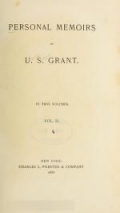 Cover of Personal memoirs of U.S. Grant