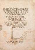 Cover of Philosophia universa in tres tomos divisa