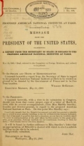 Cover of Proposed American National Institute at Paris