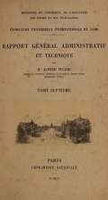 Cover of Rapport général administratif et technique t. 7