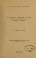 Cover of Relations of Aboriginal culture and environment in the Lesser Antilles