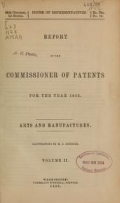 Cover of Report of the Commissioner of Patents for the year