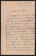 Cover of Robert Koch letter to a colleague, dated Berlin, 1. Klosterstr 5/1, 17 January 1887