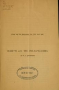 Cover of Rossetti and the Pre-Raphaelites